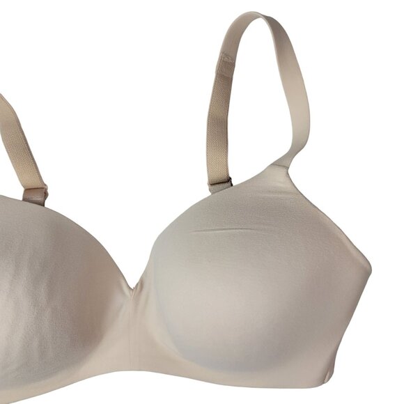 Wacoal Perfect Wire Free Bra Tan Nude 34D Adj Seamless Wireless T Shirt 852189 - Picture 2 of 10